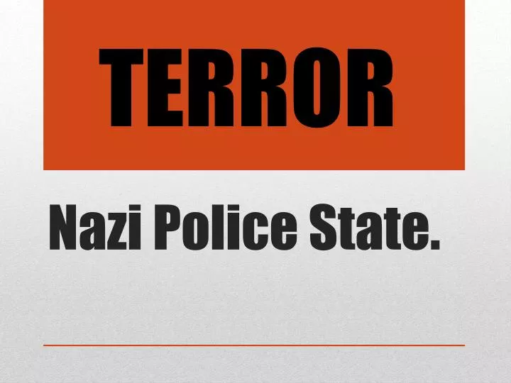 nazi police state