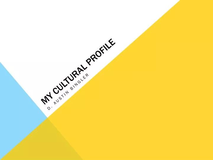 my cultural profile