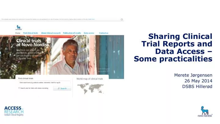 sharing clinical trial reports and data access some practicalities
