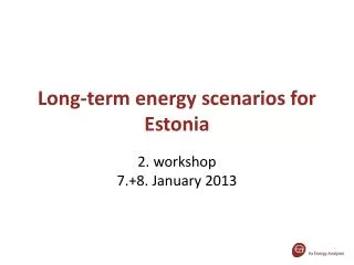 Long-term energy scenarios for Estonia