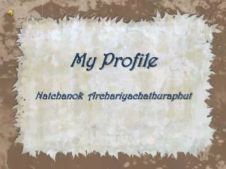 My Profile