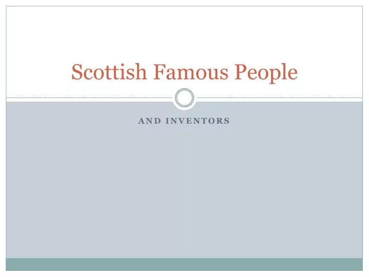 scottish famous people