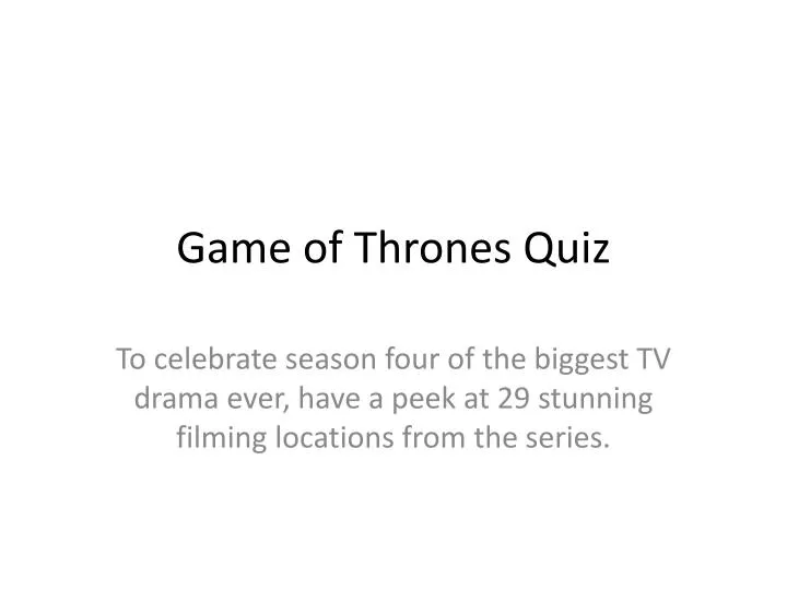 game of thrones quiz