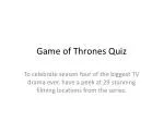 Game of Thrones Quiz