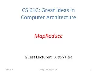 Guest Lecturer: Justin Hsia