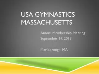 USA Gymnastics massachusetts