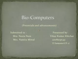 Bio-Computers