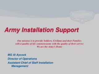 Army Installation Support