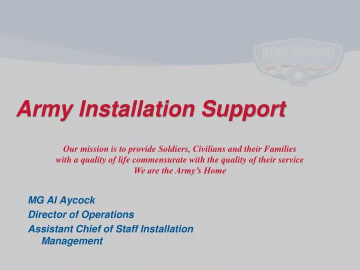 army installation support