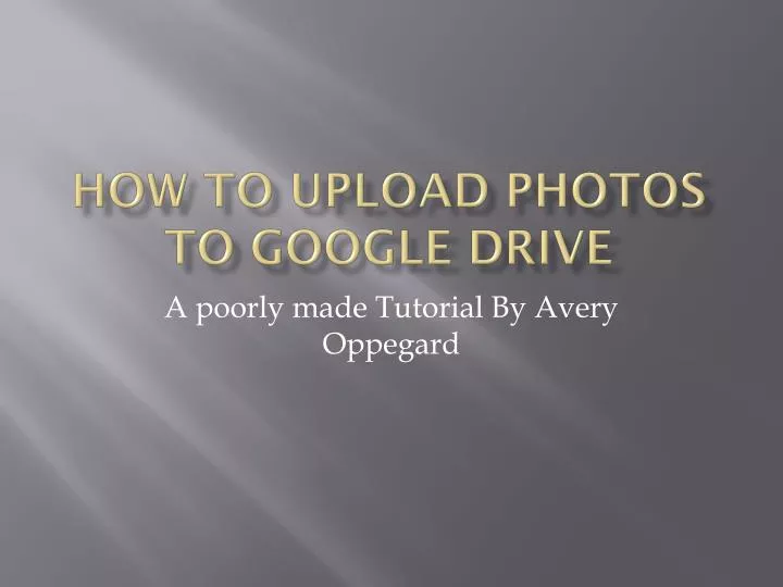 how to upload photos to google drive
