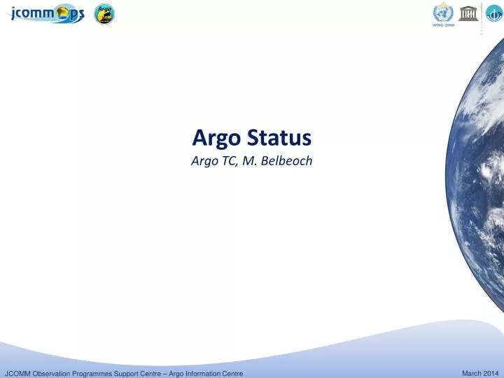 argo status argo tc m belbeoch