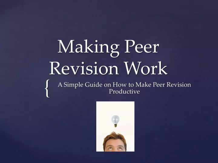 making peer revision work