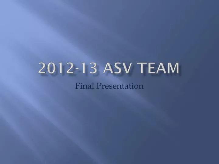 2012 13 asv team