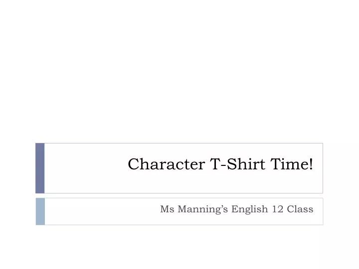 character t shirt time