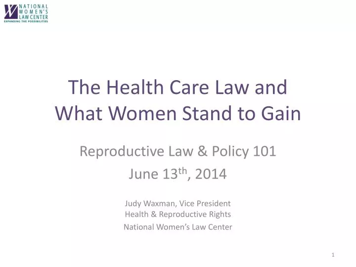 the health care law and what women stand to gain