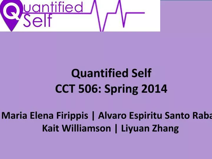 quantified self cct 506 spring 2014