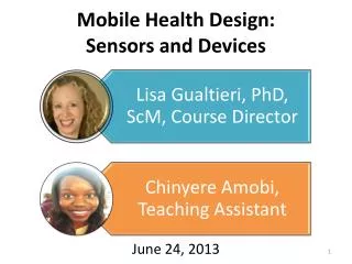 Mobile Health Design: Sensors and Devices