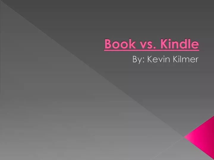 book vs kindle