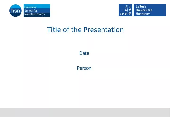 title of the p resentation