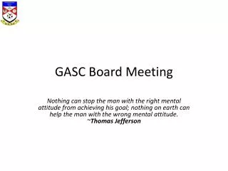 GASC Board Meeting