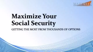 Maximize Your Social Security