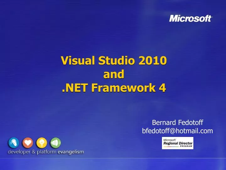 visual studio 2010 and net framework 4