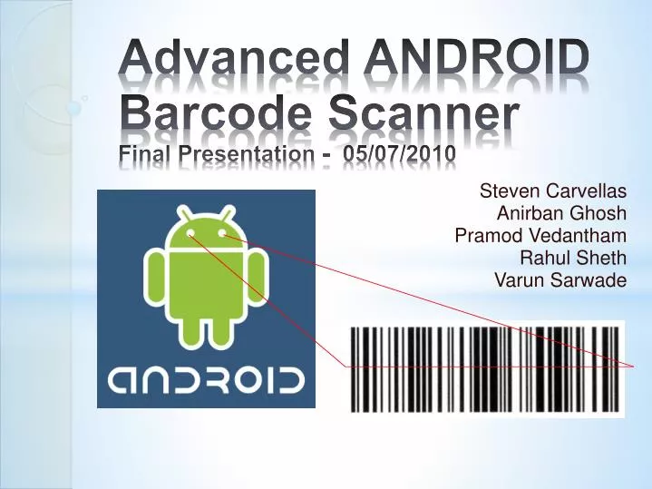 advanced android barcode scanner final presentation 05 07 2010