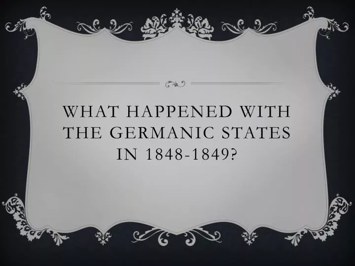 what happened with the germanic states in 1848 1849