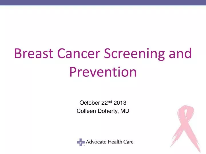 breast cancer screening and prevention