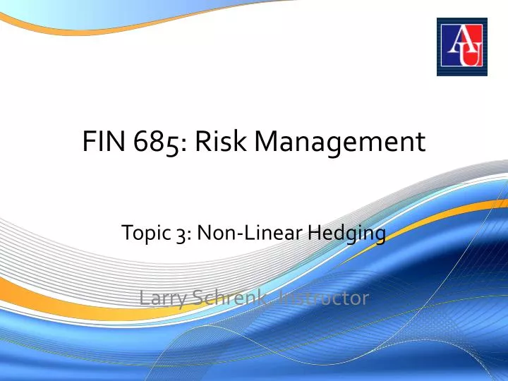 fin 685 risk management