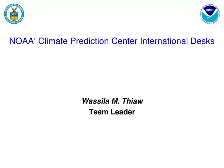 noaa climate prediction center international desks