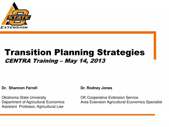 transition planning strategies centra training may 14 2013