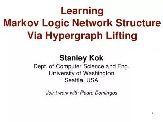 Learning Markov Logic Network Structure Via Hypergraph Lifting