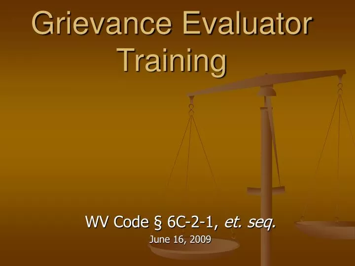 grievance evaluator training