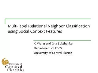 Multi-label Relational Neighbor Classification using Social Context Features