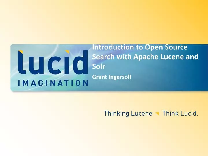 introduction to open source search with apache lucene and solr