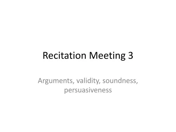recitation meeting 3
