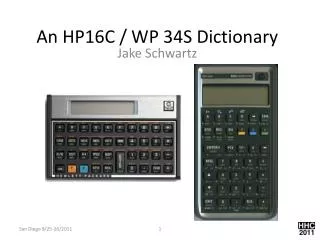 An HP16C / WP 34S Dictionary