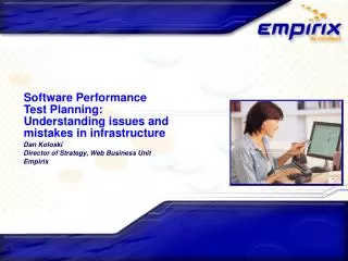 Software Performance Test Planning: Understanding issues and mistakes in infrastructure