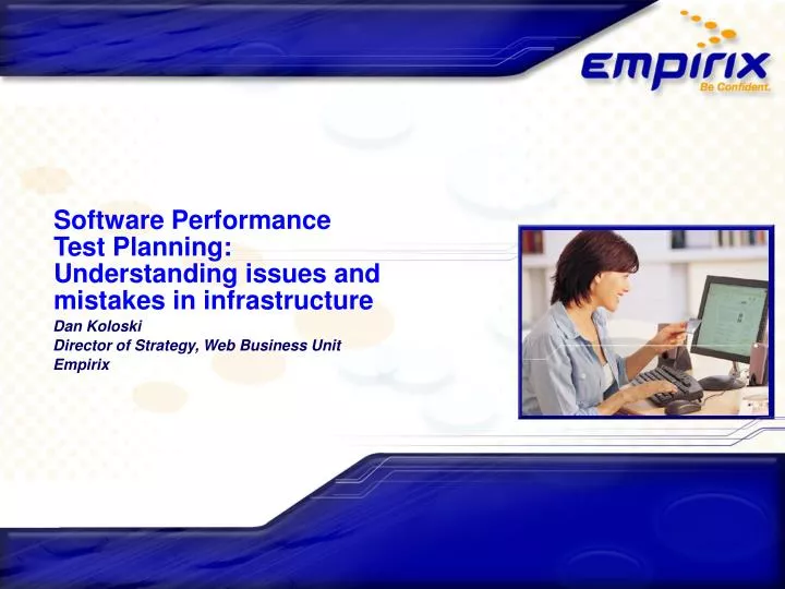 software performance test planning understanding issues and mistakes in infrastructure