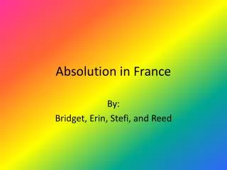 Absolution in France