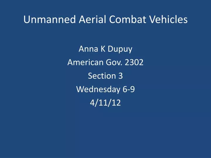 unmanned aerial combat vehicles