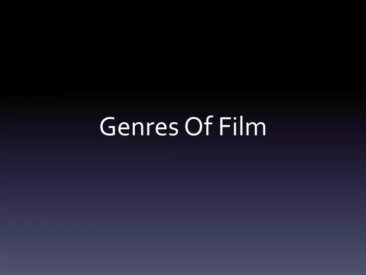 genres of film