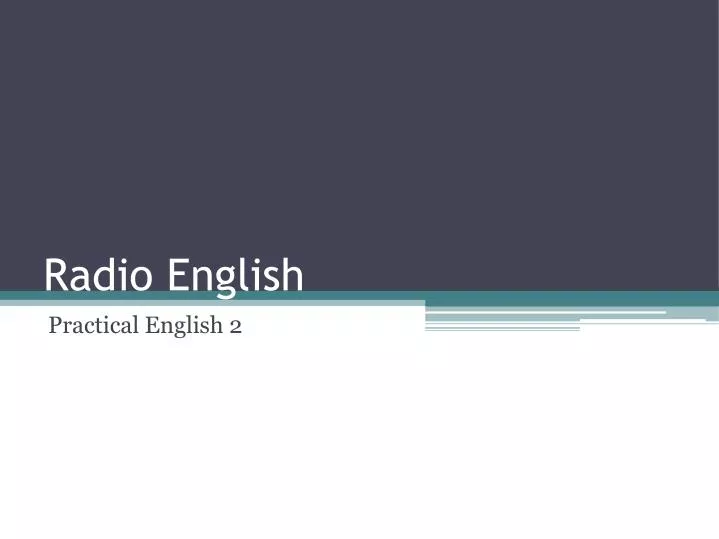 radio english