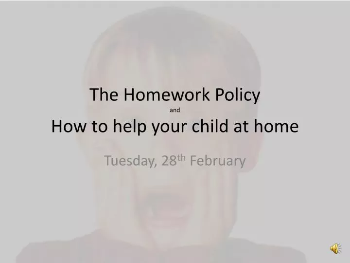 the homework policy and how to help your child at home