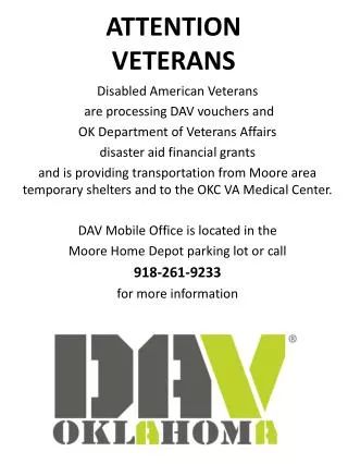 ATTENTION VETERANS