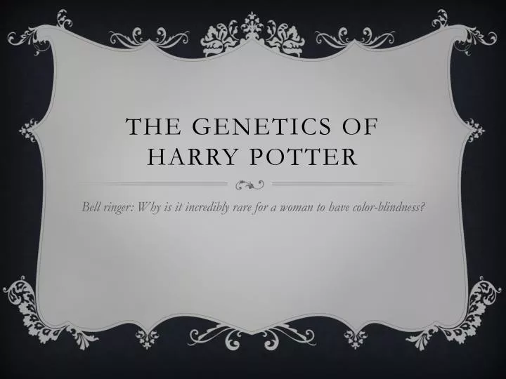 the genetics of harry potter