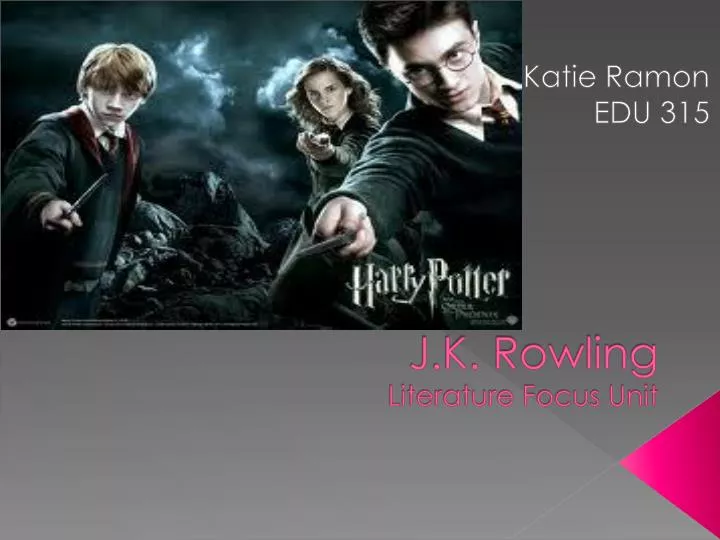 j k rowling literature focus unit