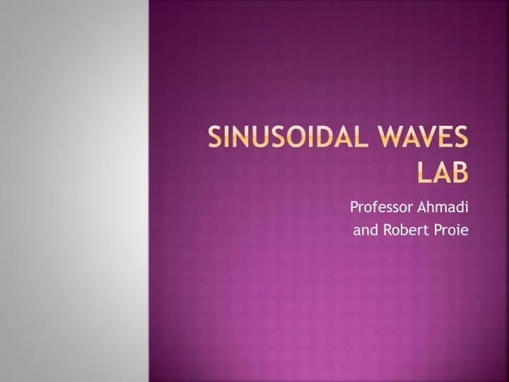 sinusoidal waves lab