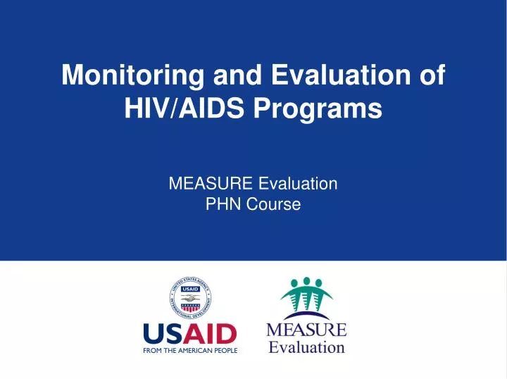 monitoring and evaluation of hiv aids programs